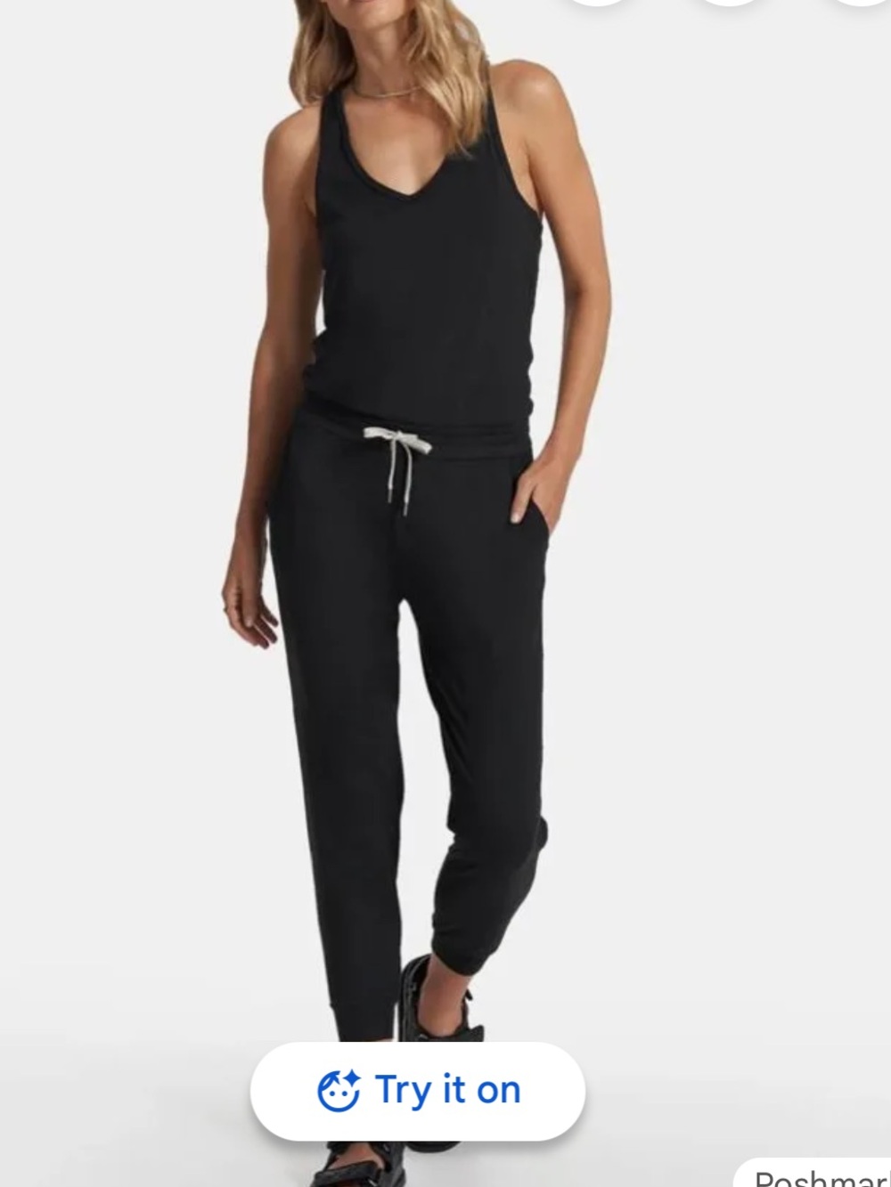 Vuori Light Brown Sleeveless Jumpsuit size M